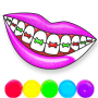 icon Glitter Lips Coloring Game
