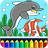 icon Fish and Dolphin coloring for kids 10.6.8