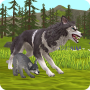 icon Wild Wolf Chasing Animal
